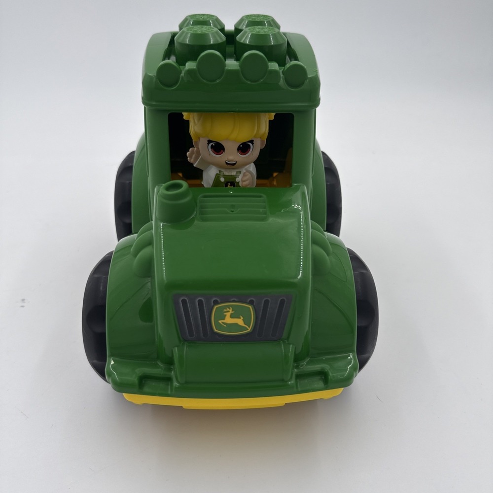 John Deere Mega Bloks Big Blocks Lil' Tractor Toy Green/Yellow With Girl Driver